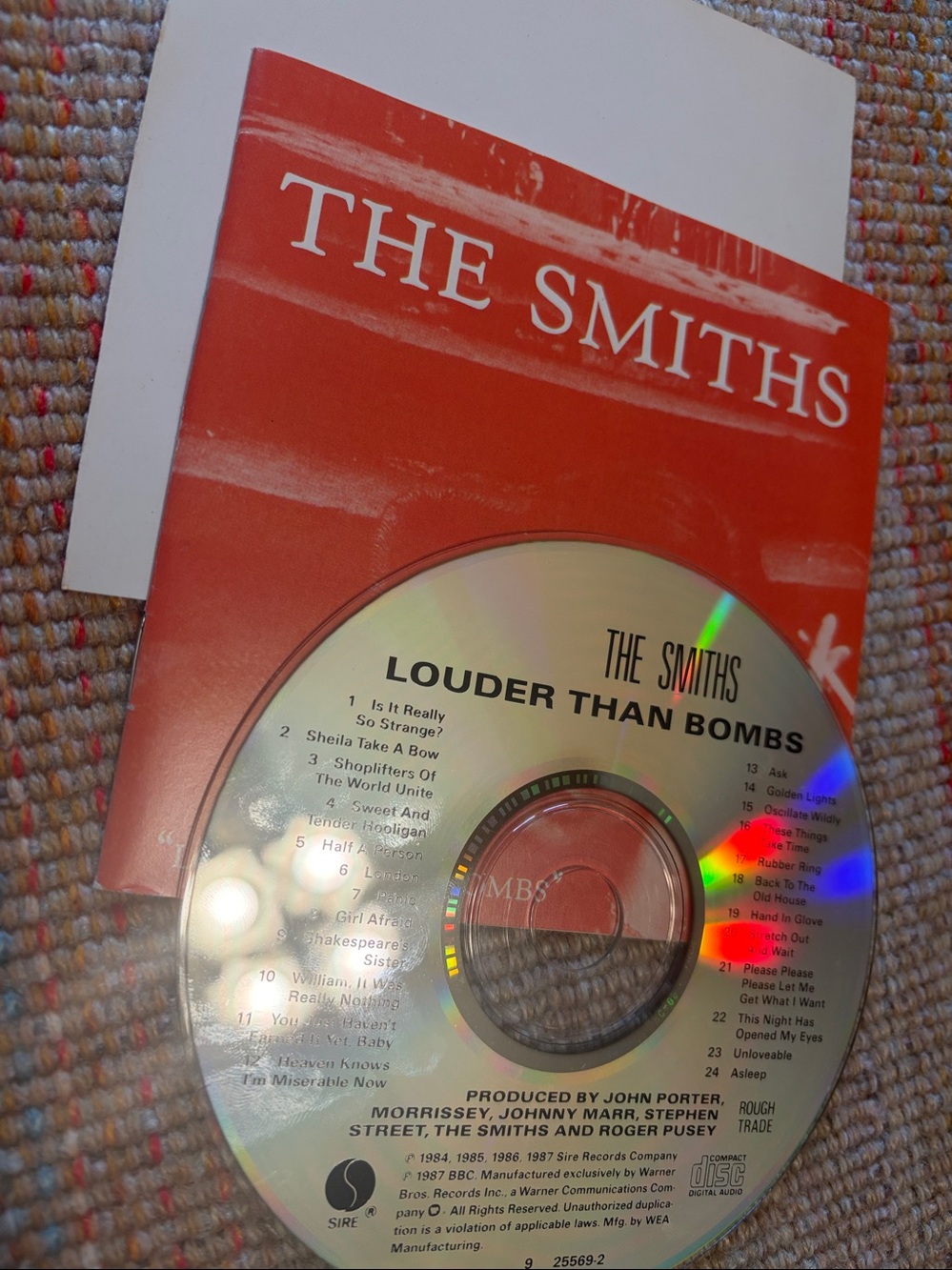 Vintage 1987 The Smiths Louder Than Bombs Album CD